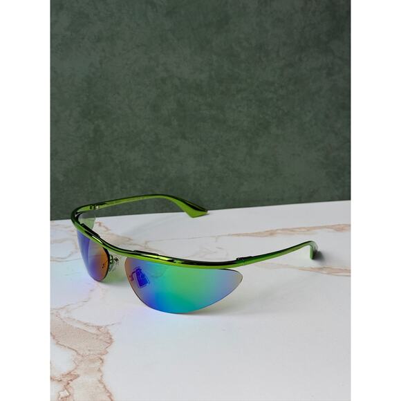 NEW Bottega Veneta BV1174S Green Mirror Mask Sunglasses main image 3